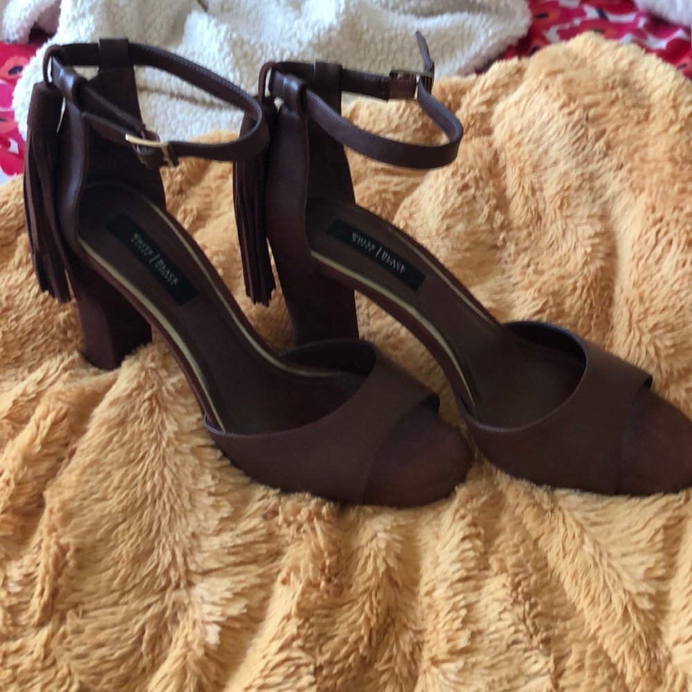White House Black Market sandals with tassels. 10